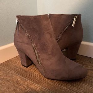 Grey Zip Up Booties